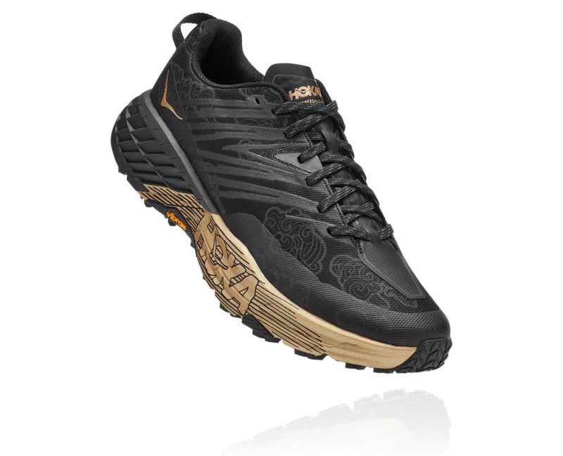 Hoka One One Speedgoat 4 CNY - Bocanci Munte Dama Negrii / Aurii | RO-PbGPWnA